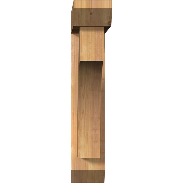 Westlake Slat Smooth Bracket W/ Offset Brace, Western Red Cedar, 5 1/2W X 24D X 28H